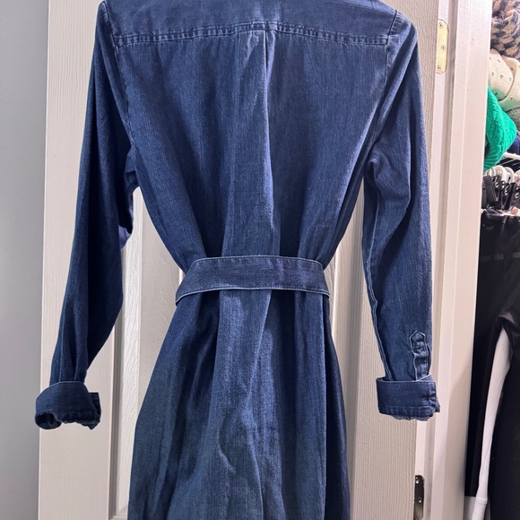Long Sleeve Denim Dress - Picture 2 of 3